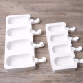 Molde de helado congelado de silicona Jugo Popsicle Maker Ice Lolly Pop Mold - 4 celdas